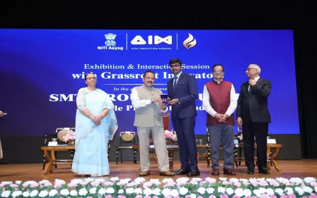 Grassroot Innovators Recognition - 2026 by AIM, NITI Aayog in the presence of Present of India, Rastrapati Bhavan